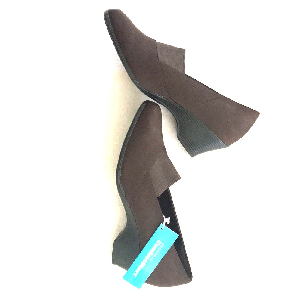 George with comfort care. Brown With 2 inch heel.